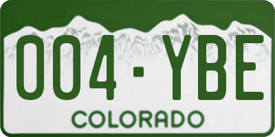 CO license plate 004YBE