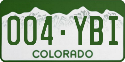 CO license plate 004YBI
