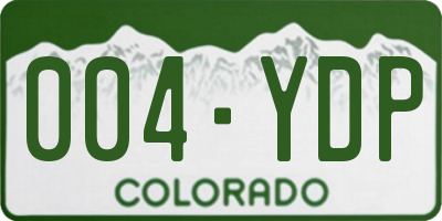CO license plate 004YDP