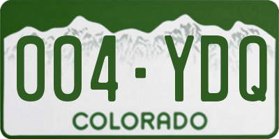 CO license plate 004YDQ