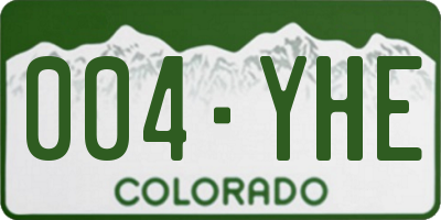 CO license plate 004YHE