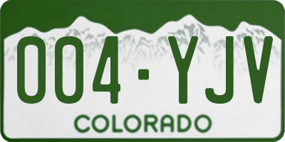 CO license plate 004YJV