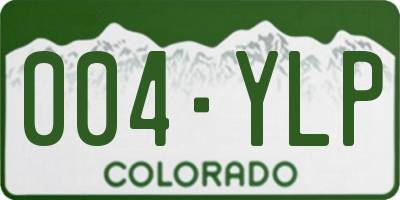 CO license plate 004YLP