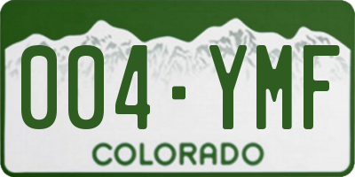 CO license plate 004YMF