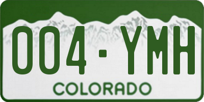 CO license plate 004YMH