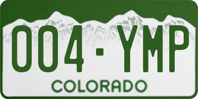 CO license plate 004YMP