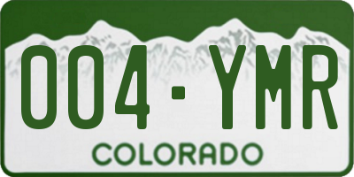 CO license plate 004YMR