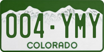 CO license plate 004YMY