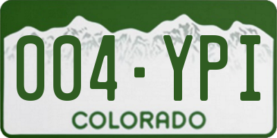 CO license plate 004YPI