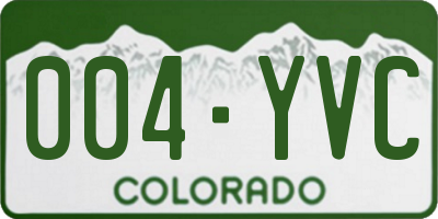 CO license plate 004YVC