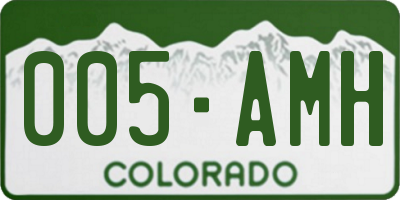 CO license plate 005AMH