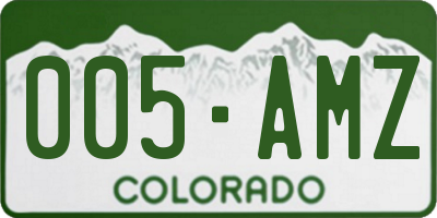 CO license plate 005AMZ