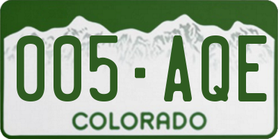 CO license plate 005AQE