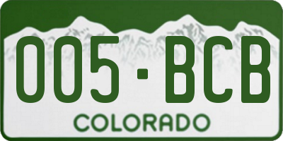 CO license plate 005BCB