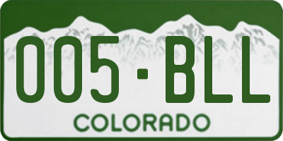 CO license plate 005BLL