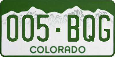 CO license plate 005BQG