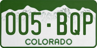 CO license plate 005BQP