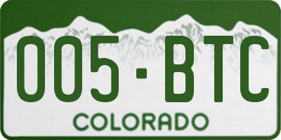 CO license plate 005BTC