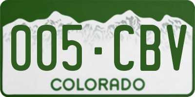 CO license plate 005CBV