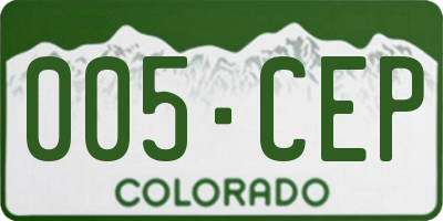 CO license plate 005CEP