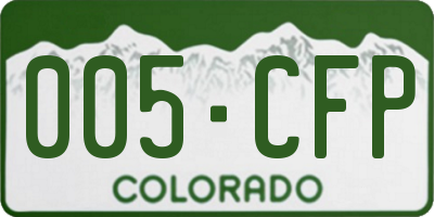 CO license plate 005CFP