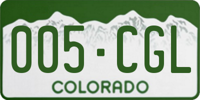 CO license plate 005CGL