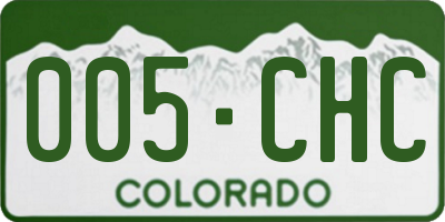 CO license plate 005CHC