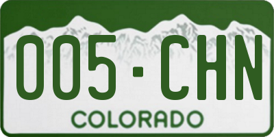 CO license plate 005CHN