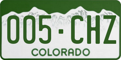 CO license plate 005CHZ