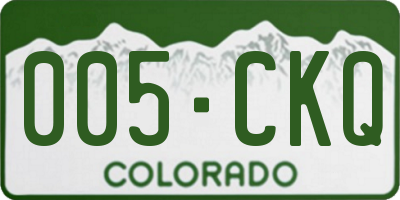 CO license plate 005CKQ