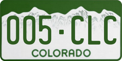 CO license plate 005CLC