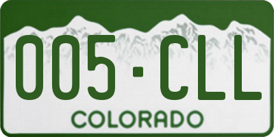 CO license plate 005CLL
