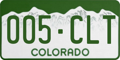 CO license plate 005CLT