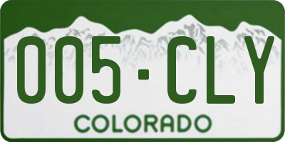CO license plate 005CLY