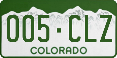 CO license plate 005CLZ