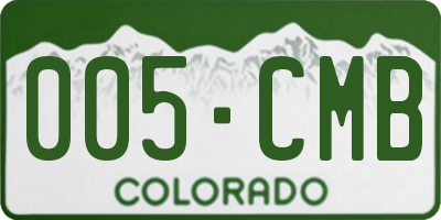 CO license plate 005CMB