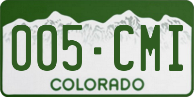 CO license plate 005CMI
