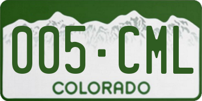 CO license plate 005CML