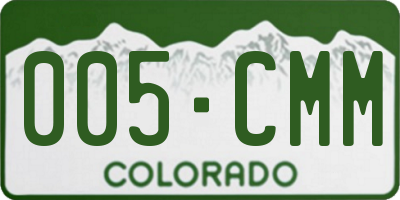 CO license plate 005CMM