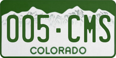 CO license plate 005CMS