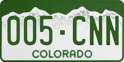 CO license plate 005CNN