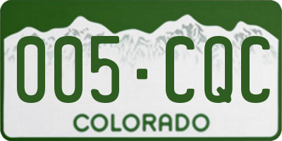 CO license plate 005CQC