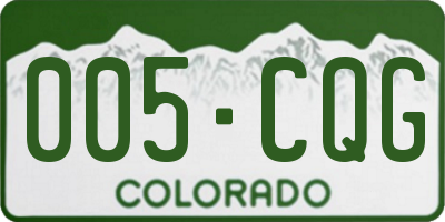 CO license plate 005CQG