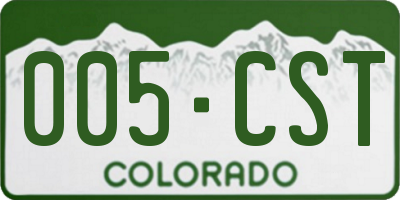 CO license plate 005CST
