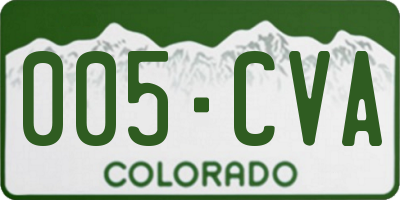 CO license plate 005CVA