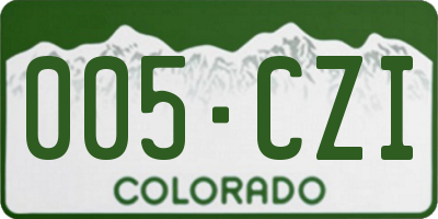 CO license plate 005CZI
