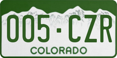 CO license plate 005CZR