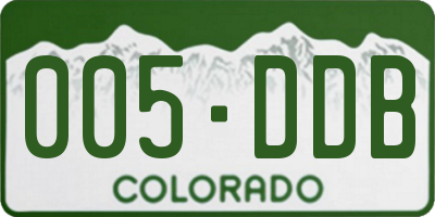 CO license plate 005DDB
