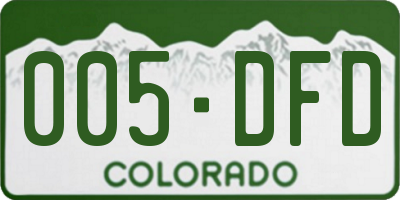 CO license plate 005DFD