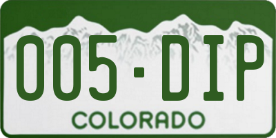 CO license plate 005DIP